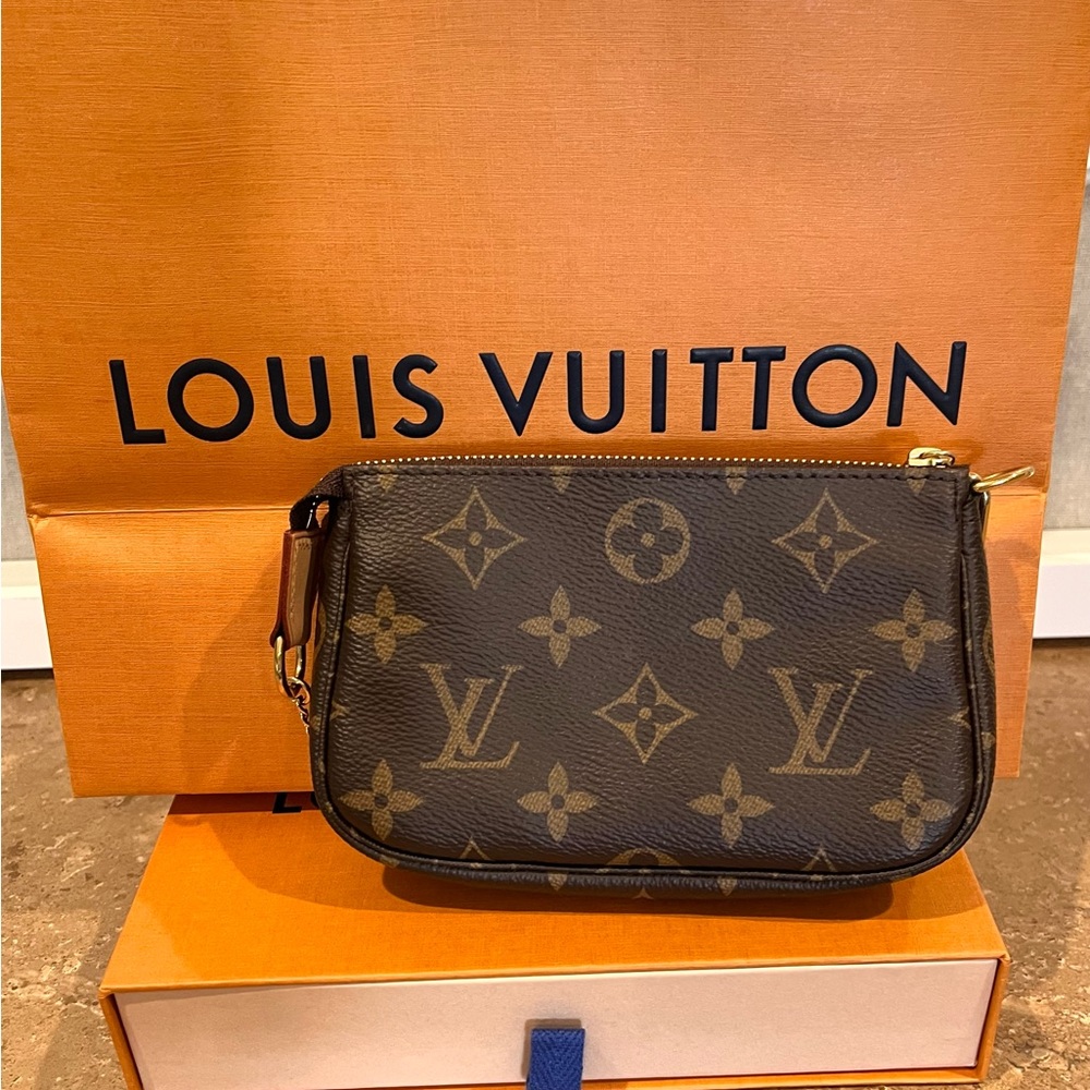 Authentic Louis Vuitton Mini Pochette In Monogram Canvas